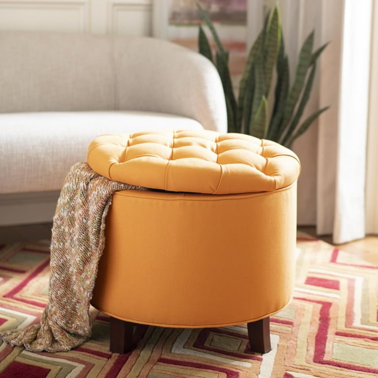 Amelia Pale Yellow Shoe Storage Bench