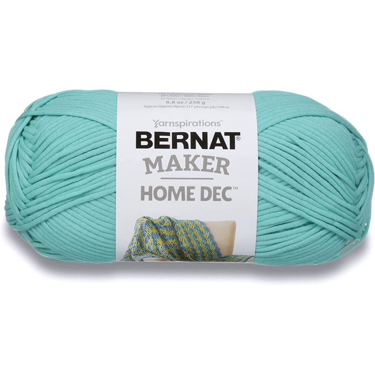 Bernat Maker Home Dec Aqua Yarn - 2 Pack of 250g/8.8oz - Cotton - 5 Bulky -  317 Yards - Knitting/Crochet