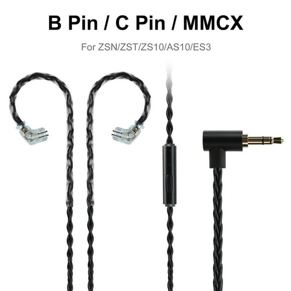 JCALLY Wear-resistant Copper Braided Headphone Earphone Cable with B/C/MMCX Pin