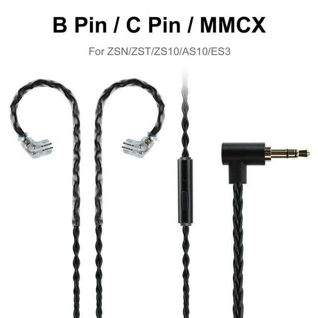 JCALLY Wear-resistant Copper Braided Headphone Earphone Cable with B/C/MMCX Pin
