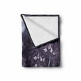 thumbnail image 2 of Nature Soft Flannel Fleece Throw Blanket, Vibrant Full Moon by the Lake Night Dramatic Hazy Spooky Background Mystic Scene, Cozy Plush for Indoor and Outdoor Use, 60" x 80", Purple, by Ambesonne, 2 of 6