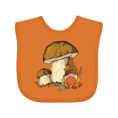 

Inktastic Fall Gnome Mushroom Cottagecore Gift Baby Girl Bib