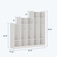 thumbnail image 5 of Ataucjin 5-Section Classroom Coat Locker with 9 Cubbies, Daycare Cubby Storage Organizer with 10 Hooks for Home, School, Nursery, Kindergarten, 5 of 8