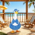 thumbnail image 6 of Ccwuwei Porch Goose Summer Outfit, UV Resistant Goose Accessories with Sunglasses Headwear, 23 in Large Porch Goose Clothes, Outdoor Garden Pool Party Costume Set - Blue, 6 of 7