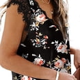 thumbnail image 2 of Jumpingount Chaleco de mujer Casual Tanktop mujer playa vacaciones deportes ropa lavable transpirable diario Vintage verano Top regalos Prendas para la parte del cuerpo Flor rosa negra S, 2 of 5