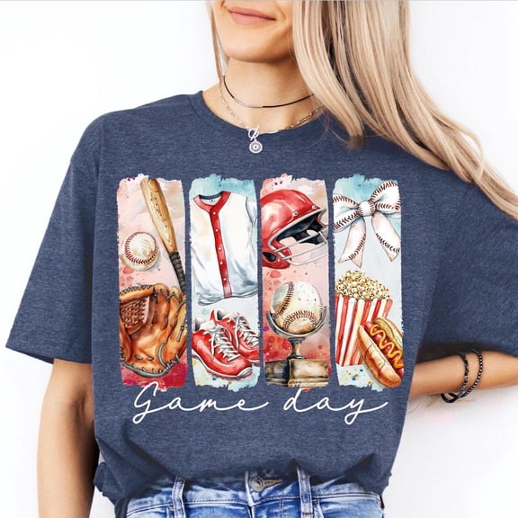 Tee Clo Baseball Season T-Shirt Baseball Icons Print T-Shirt Baseball Lover Sports Tee, Full Size S-5XL