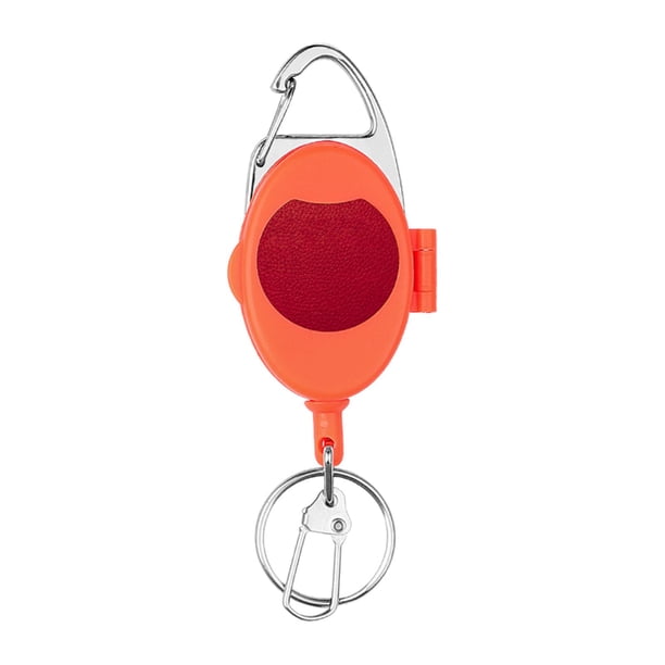 Porta credencial retráctil, retractor extensible, retenedor de herramientas, llavero, clip para carrete Rojo