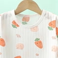 thumbnail image 6 of NIEWTR Baby Toddler Summer Pajamas Set Short Sleeve Shirt Paired with Comfy Shorts Breathable Lightweight for 6 12 18 24 Months 2T 3T(A-Orange,18-24 Months), 6 of 6