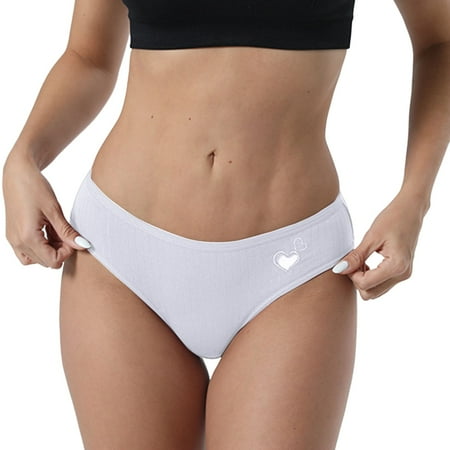 Xiaoxatg Sexy Panties for Women Women s Low Waist Breatheable Briefs Solid Color Crotch Underwear Panties Lace Panties for Women plus Size Pack