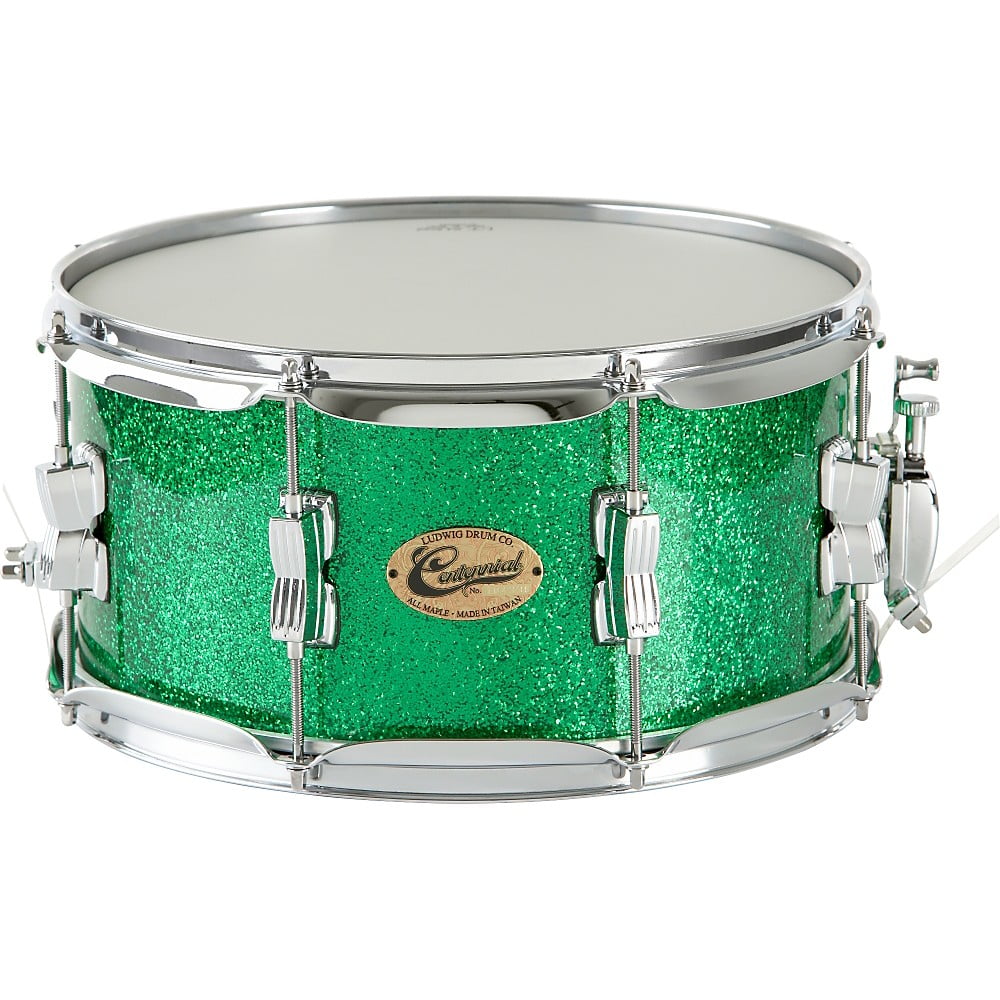 Ludwig Centennial Snare Drum Green Sparkle 6.5X13