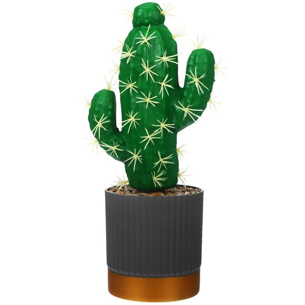 Adorno de cactus artificial en maceta, simulación realista, planta suculenta en maceta para decoración de mesa.