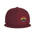 thumbnail image 3 of DouZhe Flat Brim Cap Snapback Hat, Retro Rainbow Car Prints Adjustable Red Adult Baseball Cap, 3 of 6