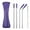 8077, variant on LUDLZ Reusable Drinking Straws with Silicone Tips, Stainless Steel Purple, 4 Pieces