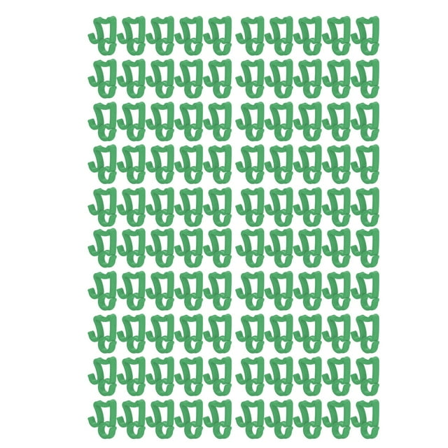 100 clips de luz navideña de plástico resistente, fácil instalación, ganchos para colgar canalones ampliamente utilizados para decoración de luces navideñas, color verde hierba