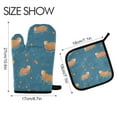 thumbnail image 2 of Yayeee Oven Mitts and Pot Holder Set of 4 Heat Resistant Kitchen Gloves Baking Hot Pad, Capybaras Swimming, 2 of 5
