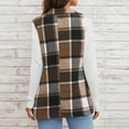 thumbnail image 6 of Ashirexll Fleece Vest Women, Womens Winter Coats, Casual Sleeveless Turn Down Collar Plaid Button Outwear Jacket for Women, 6 of 7