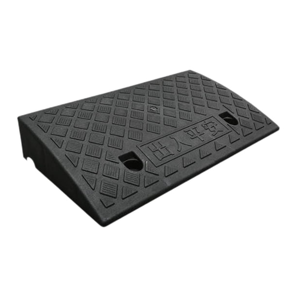 Rampa de acera, plataforma de terraplén, rampa de umbral antideslizante, triángulo de escalada Negro 50cmx27cmx9cm