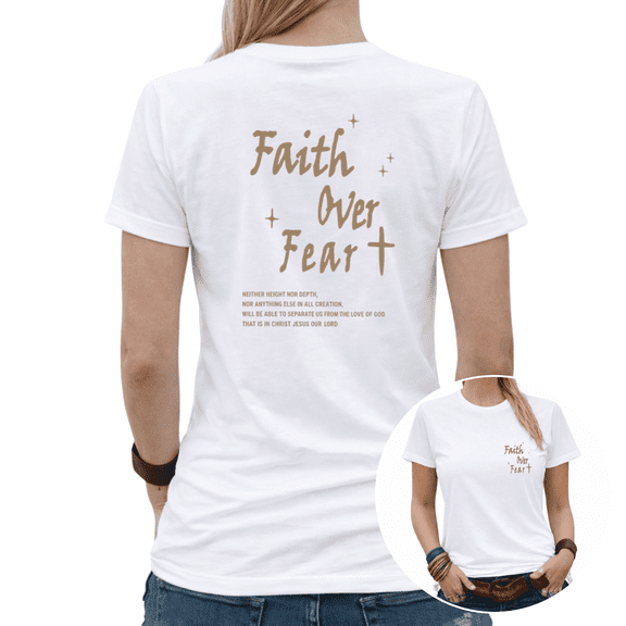 Jesus Is King Christian Cross Star Graphic Tees Womans Tshirt Shirts Black/White S-5XL Tops
