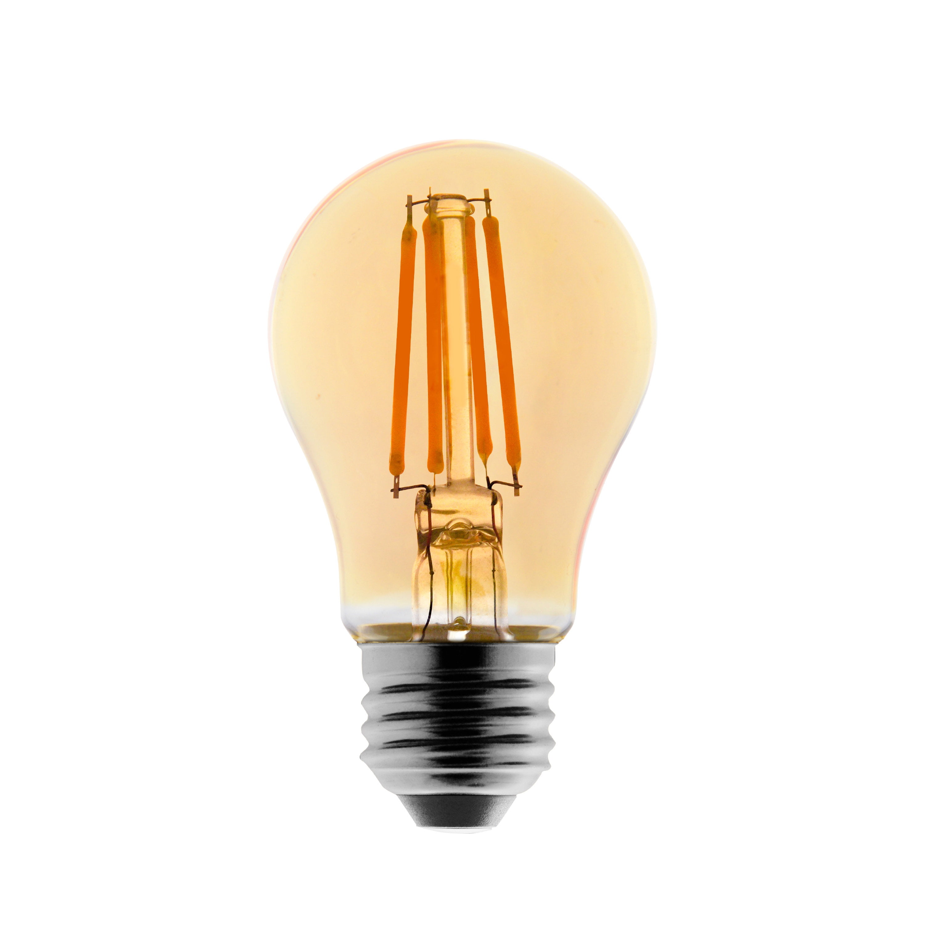 (4 pack) Better Homes & Gardens A15 Vintage LED Amber Light Bulb, 40 Watt Eqv, E26, Dimmable - 2 Pk