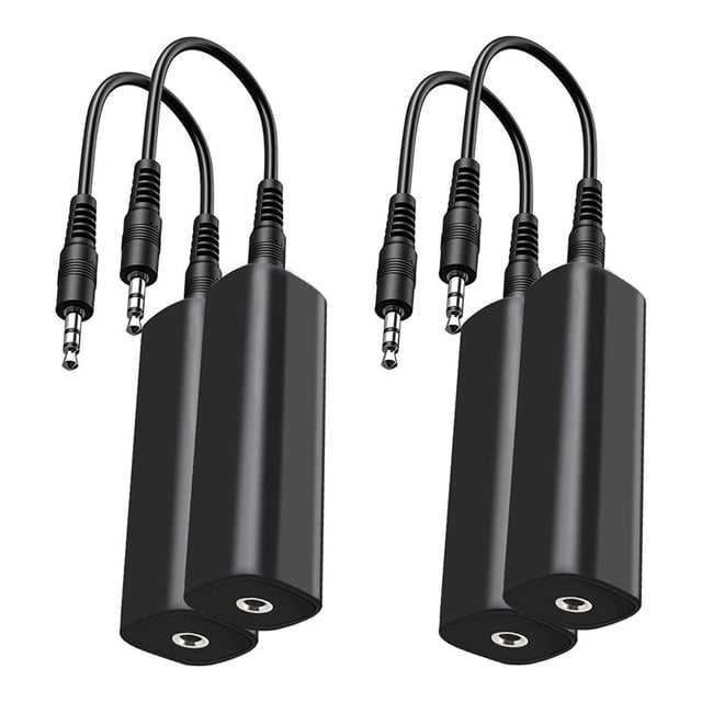 Filtro de Ruido Aislador Bucle para Audio Coche/EstéReo DoméStico, 4 Aisladores con Cables 3,5 Mm