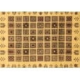 thumbnail image 1 of Ahgly Company Indoor Rectangle Abstract Brown Modern Area Rugs, 4' x 6', 1 of 4