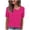 Hot Pink, variant on TEAJOPSUU Womens Summer Tops Short Sleeve Asymmetrical Neck T Shirts Casual Solid Color Pullover Blouses for Everyday Vacation Burgundy