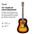 thumbnail image 3 of Fender FA-125 Dreadnought Acoustic Guitar - Sunburst w/ Gig Bag, 3 of 9