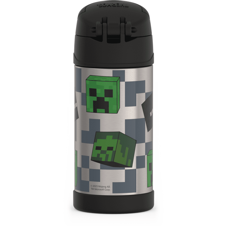 Minecraft thermos stainless steel bottle thermometer 450ml Puckator