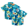 thumbnail image 4 of LYMAYTER Toddler Baby Baby Boys Short Sleeve Shirt Set Newborn Summer Printing T-Shirt Tops Kids New Cotton Lapel Button T-Shirt for 6M-7Y, 4 of 9