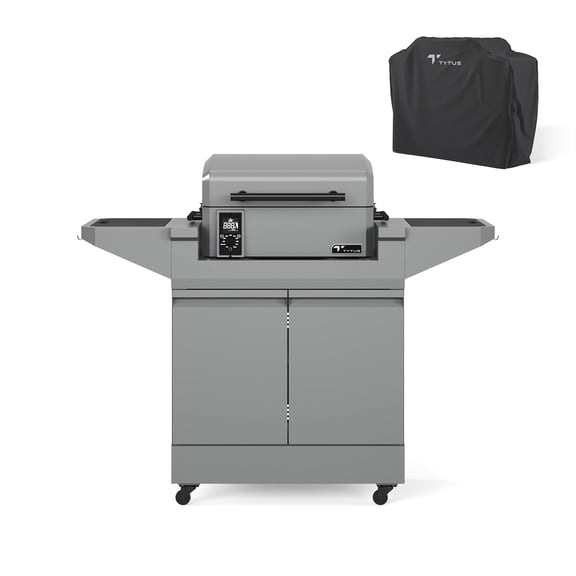 TYTUS Emberwood Pellet Smoker with Grill and Prep Cart and Cover
