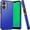 Blue, variant on For Cricket Magic 2 5G 2024 Ultra Slim Fit Tough Strong Protection Shock Absorption Hybrid Dual Layer Hard PC + TPU Rubber Silicone Armor Phone Case Cover [Gray]