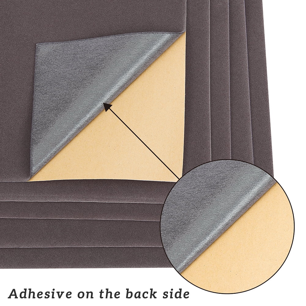 Jewelry Flocking Cloth Self-adhesive Fabric Dark Gray 40x28.9~29cm 12sheets/set