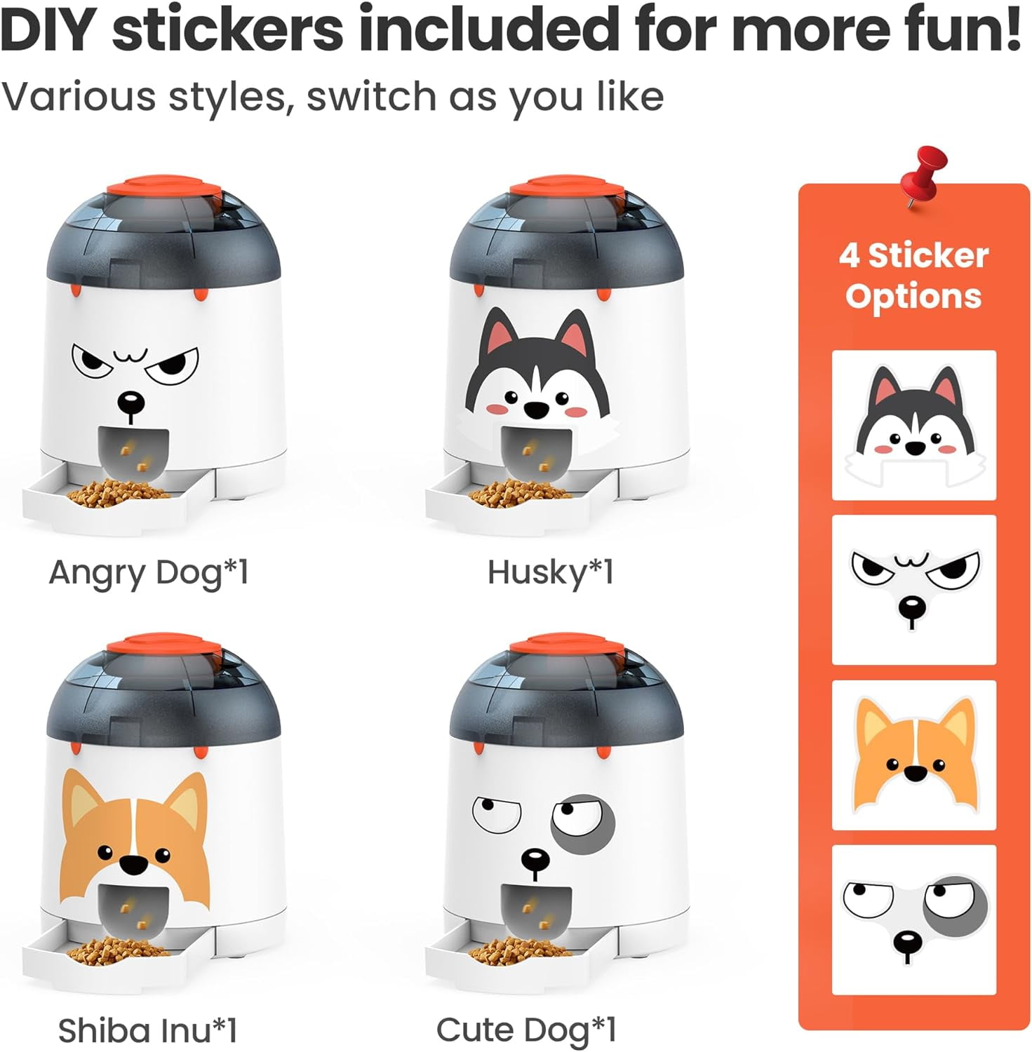 Dog Puzzle Feeder Toy, Interactive IQ Training, Electronic Treat Dispenser, Automatic Rechargeable with Remote Control for Food Dispensing, All Breeds, 280ml Capacity