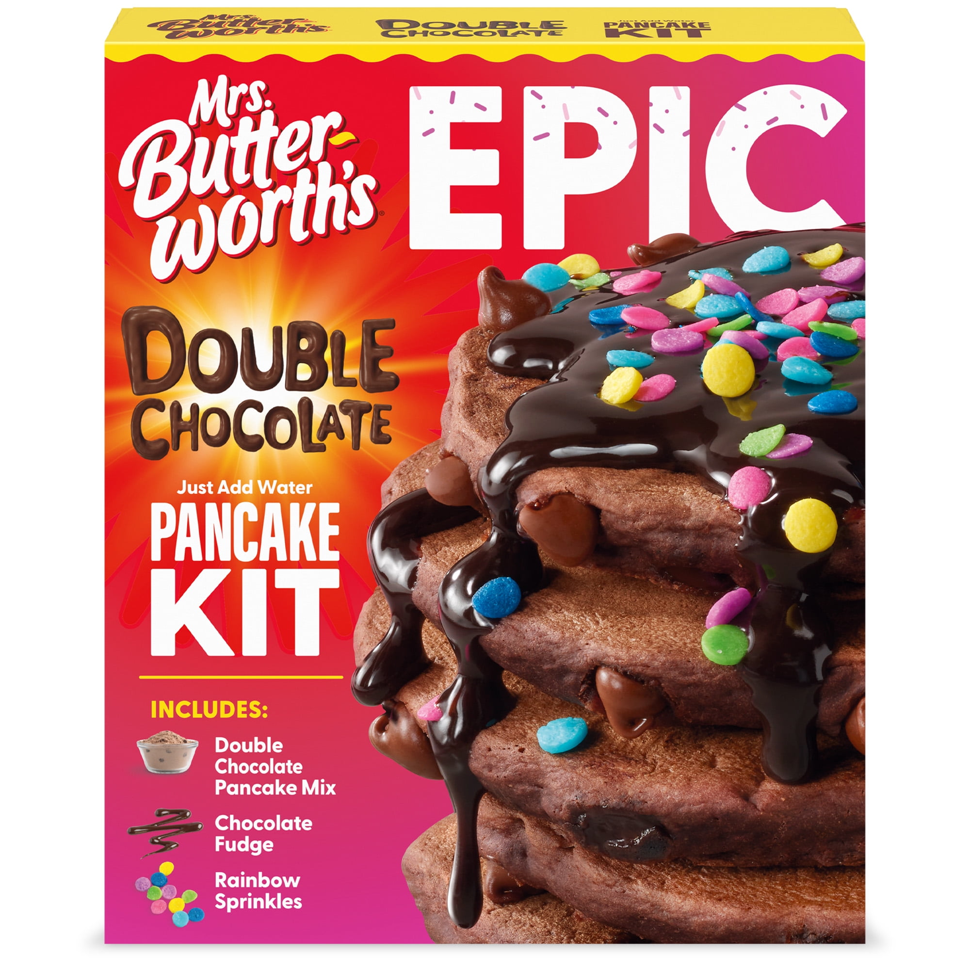 Mrs. Butterworth's EPIC Double Chocolate Pancake Kit, 23.5 oz.