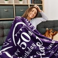thumbnail image 2 of 50th Birthday Gifts for Women/Her/Him Throw Blanket Happy 50th Birthday Gifts Blanket Super Soft Flannel Throw Blanket Best Birthday Gifts Ideas Blanket Birthday Decorations 50"x 60", 2 of 6