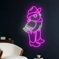 thumbnail image 2 of Handmadetneonsign Cowboy Bird Neon Sign, Bird Cowboy Led Sign, Cowboy Hat Boots Bird Led Light, 2 of 5