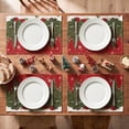 thumbnail image 2 of Smile Xmas Snowman Winter Christmas Placemats Set of 4, 12 x 18 Inch, Red, 2 of 7