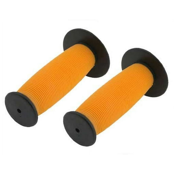 Alta Mushroom Two-Tone Bike Grips, (Black/Orange)