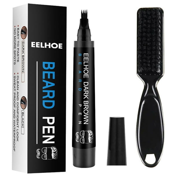 Herramientas Reparación Lápices para Hombres Herramienta Peinado Barba Masculina Larga Duración (marrón Oscuro)
