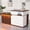 White+Walnut, variant on Advwin 69" L-Shaped Fluted Reception Desk with Counter, LED Lights, Lockable Drawers, Cabinet & Power Outlet, Modern Large Reception Counter for Office, Clinic, Nail Salon, Black+Walnut