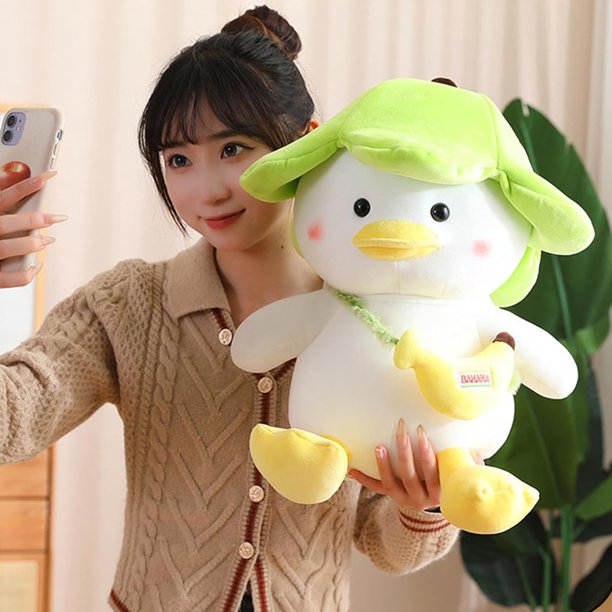 Duck Plush Toy Ornament Detachable Hat Stuffed Animal Cartoon Doll