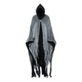 thumbnail image 2 of Capa de Halloween, disfraz de cosplay, túnica de mago gótico medieval para hombre y mujer unisex Gris Negro, 2 of 9