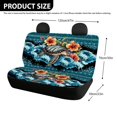 thumbnail image 4 of POLERO Hawaiian Sea Turtle & Hibiscus Floral, Easy to Install Car Back Seat Covers Set of 2 Non-Slip Durable Car Rear Seat Covers for Auto Car Interior, 4 of 7
