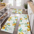 thumbnail image 2 of Yellow Lemon Flowers White Pattern Kitchen Rugs Sets Of 3,Kitchen Runner Rugs Non Skid Washable,Decorative Kitchen Floor Mats for Kitchen,Sink,Laundry,17"x30"+ 17"x47" + 17"x59", 2 of 6