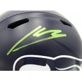 thumbnail image 2 of Kenneth Walker Autographed Speed Replica Full Size Helmet Seattle Seahawks Signed Twice Beckett BAS Witness #2W457049, 2 of 5