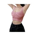 thumbnail image 2 of hirigin Women's Tank Tops, Solid Color Sleeveless Sling U-Neck Knit Slim Fit Summer Crop Tops, 2 of 7