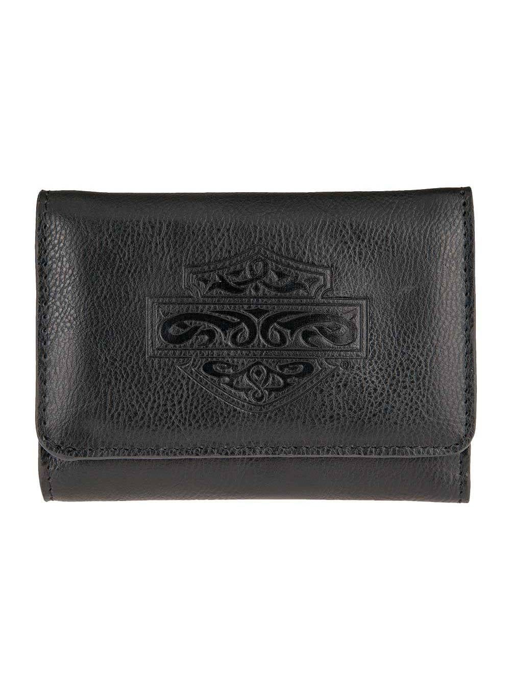 HarleyDavidson HarleyDavidson Women's Celtic Embossed B&S Leather Wallet HDWWA11174BLK
