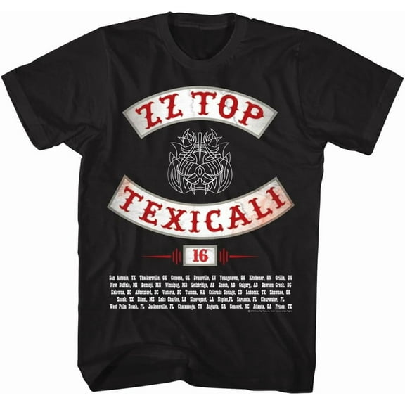 ZZ Top Rock Band Music Group Texicali Album Adult T-Shirt Tee