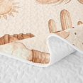 thumbnail image 5 of Manfei Western Galloping Horse Bed Spread Queen 3pcs,Vintage Cactus Horseshoe Queen Coverlet Set,Beige Brown,1 Quilt and 2 Pillowcases, 5 of 7