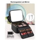 thumbnail image 5 of Bolsa de maquillaje Relavel con espejo LED recargable, color negro, 5 of 7